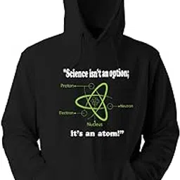 t b Men's Women's Regular fit Science is not an Option It's an Atom Printed Hoodie Sweatshirt-picture-17