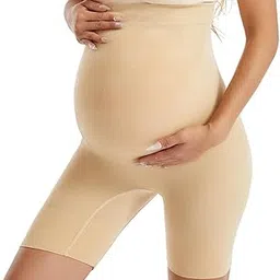 defsedar Maternity Shapewear, Over Bump, Seamless Panties, Perfect for Photoshoot & Baby Showers Dress, Prevent Thigh Chaffing-picture-10