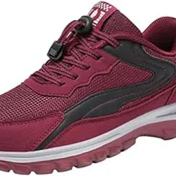 carl vinson Women's Walking Shoes | Large Size Comfortable Sports Shoes | Lightweight & Breathable Shoes for Middle-Aged Women| 40 | Red-picture-11