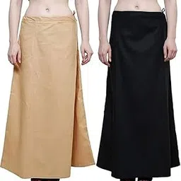 preeti creations 100% Cotton Plus Size Petticoat for Women Combo (Pack of 2)-picture-11