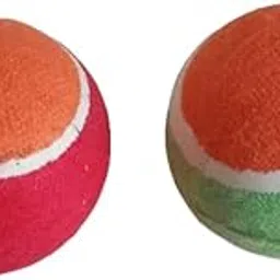 ZOKCY® Rubber Cricket Tennis Ball (Pack 2 Pcs) with Multicolor/Rubber Sports Ball for Cricket and Tennis Game/Rubber Cricket Tennis Ball Light Weight Tennis Practice Ball/Playing Outdoor Toy for Kids-picture-44