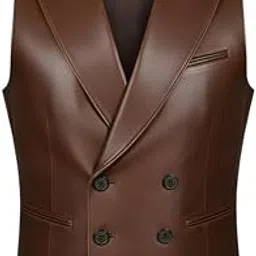 urbanhides Pure Forge Luxury Italian Mens Leather Vest | Men's Leather Vest, Chocolate Brown Leather Vests, Lambskin Vests, Regular Fit, Three Pockets-picture-29