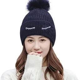 Knit Beanie Hat for Men Women Winter Warm Earflap Soft Wool Slouchy Skull Cap with Ear Warmer Outdoor Sports Casual Woolen Hat | Freesize-image-38