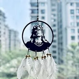Car Hanging Car Rear View Mirror Decor Ornament Accessories Good Luck Dream Catcher Positive Vibes Balcony, Gift, Car, Wind Chimes, Room (Shiva)-picture-17