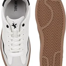 cantabil Men White Self Design Casual Sneakers Shoes l Casual Sneakers Shoes for Men l Shoes for Men (MFTW00085_White_25.0-25.7)-picture-41
