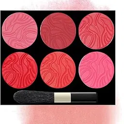 FIRSTZON cheek maker 6 Color shimmer blusher combo palette(7cool blusher)-picture-56