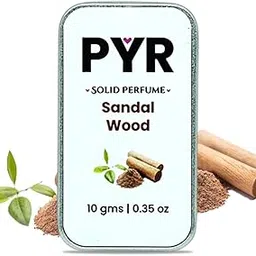 PYR Solid Perfume for Men & Women | Sandalwood Long-Lasting & Strong Fragrance | Non-Greasy & Travel-Friendly | Perfect for Date Night & Gifting | 10g-image-0