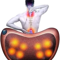 U World Udeeta Mart Electronic Neck Cushion Full Body Massager With Heat For Pain Relief Massage Machine For Neck Back Shoulder Pillow Massager - Swiss Relaxation Therapy (Brown)-picture-16