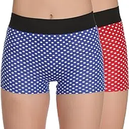 selfcare Printed Cotton High-Rise Tummy Control Boy Short Panties for Women (Pack of 2)-picture-16