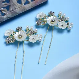 VOGUE HAIR ACCESSORIES Women Set of 2 Beaded U Pins-image-66