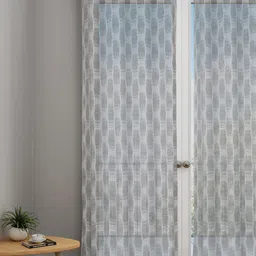 URBAN DREAM Grey & Off White Sheer Door Curtain-image-52