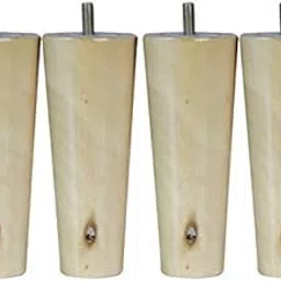 4Pcs Cone Shape Eucalyptus Solid Wood Furniture Sofa Legs Natural 4 * 6 * 15Cm | Home & Garden | Furniture | Furniture Parts & Accessories-picture-18