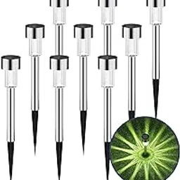TECH LOGO ELECTRONICS Solar Garden Lights, 10 Pack Path and Walkway Lights Outdoor - Waterproof for Patio, Yard, Landscape, Pathway and Driveway (Warm White)-image-78