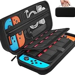 M.G.R.J® Portable Carrying Case Cover for Nintendo Switch / Switch OLED Accessories, with 20 Games Cartridges (Hard|EVA|Black) (Console & Accessories are not Included)-image-50