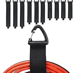 Extension Cord Organizer(10 Pack), Extension Cord Holder for Garage Organization and Storage, Heavy Duty Storage Straps for Cables, Hoses and Ropes, with Triangle Buckle for Hanging-image-68