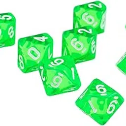 ATORSE Toy D10 Green Ten Sided Gem Dice for RPG Dungeons & Dragons Games Set of 10 Dice-Toys & Hobbies-Games-Role Playing Games-Dungeons & Dragons-Accessories & Dice-image-55