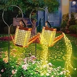 Zyvola Solar Powered LED Watering Can Lantern: Charming Outdoor Garden Path & Yard Decor-image-93