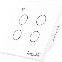 Ledgebit Smart Home Touch Wi-Fi Light Switch – 4 Gang, Voice Control with Alexa & Google Assistant, White-picture-24