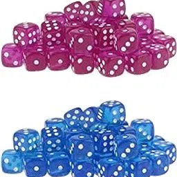 ATORSE Toy 2x50 Pieces Acrylic Six Sided Dices 12mm D6 Dice for D&D DND RPG Board Game-Toys & Hobbies-Games-Role Playing Games-Dungeons & Dragons-Accessories & Dice-image-65