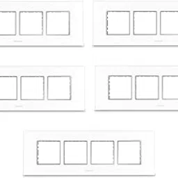 Goldmedal Air A3 8 Module (Horizontal & Vertical) Cover Plate, White - (Pack of 5)-picture-23