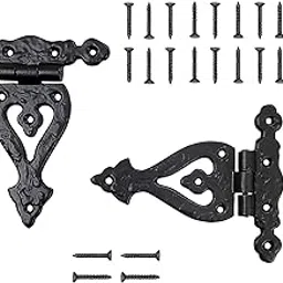 Adonai Hardware Alleluia Antique Iron Tee Hinge (138 x 112 x 3 mm, Black Powder-coated) -2 Pieces Per Pack-image-22