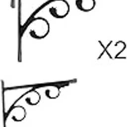 Merishopp 4X European Style L Shaped Wall Mounted Shelf Bracket Metal Hanging Holders-image-8