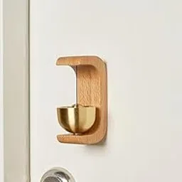 Wooden Magnetic Door Bell Chime – Brass Shopkeeper Entry Alert for Small Doors, Wall Mount Classic Sound Bell, Decorative Vintage Doorbell for Home, Office & Store Use-picture-11