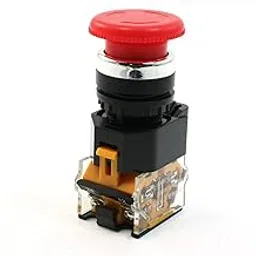 KAMSTEALTH 22mm NC NO Momentary Panel Mount Control Push Button Switch (Emergency Stop Switch Push Button)-image-1