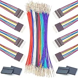 Kidisoii Dupont 2.54mm Wire Male to Male Dupont Connector & 22AWG Pre-Crimped Cable, Single Row 1/2/3/4/5/6/7/8/9/10P JST Connector with Length of 10/30/50/100cm Dupont Wire (2Pcs MM 8P-50CM)-picture-23