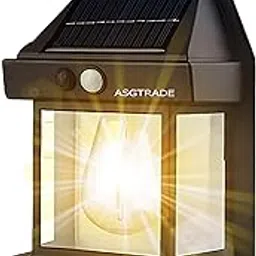 ASGTRADE Solar Wall Lights Outdoor, Wireless Dusk to Dawn Porch Lights Fixture, Solar Lantern with 3 Modes & Motion Sensor, Waterproof Exterior Lighting with Clear Panel for Entryway, Front Door-image-16
