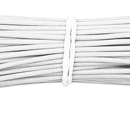 Electronic Spices 7/36 10cm Copper Electrical Wire 28 AWG (White Color) (Pack of 100) image 1