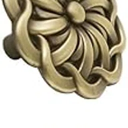 HYDERON Antique Brass Cabinet Knobs for Wardrobe, Cupboard, and Drawers – Ideal for Kitchen, Bedroom, Office, and Home Décor (Knob_S-170) (1 Pcs) image 1