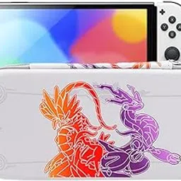 CHIKIXSON Scarlet and Violet N-Switch Console Case Compatible with N-Switch and OLED with 10 Gaming Cartridges, Protective Travel Hard Case (White), White, briefcase-image-11