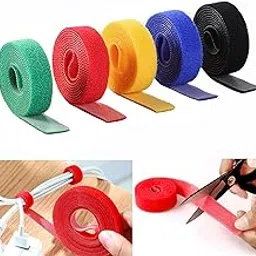 Ties Wire Straps 5Pcs Adjustable Cord Cable Organizer 1 Meter data strap tie cords for Home Office Desk Accessories-image-39
