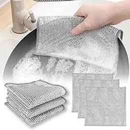 Arzat Stainless Steel Wire Dish Scrubber | Heavy Duty Metal Cleaning Pads for Utensils, Pots & Pans | Durable Rust-Free Steel Scrubbers for Kitchen Cleaning & Dishwashing (pk3)-image-24