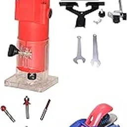 Digital Craft 30000 RPM Woodworking Electric Trimmer 1000W Wood Milling Engraving Slotting Machine Hand Carving Router Machine Electric Trimmer Machine,6Pc Router Bits,5Inch Hand Planer, image 1