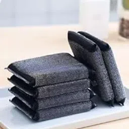 Tamsa Prime Silver Power Foam (Pack of 9) /Sponge Wool Scrubber with Steel Loops for Tough Oily Stains Dish Washing /Steel Tundra/ Steel Saaf Kori/ Steel Thodu/ Steel Safai Pad/ Steel Saaf Taba/ Steel Saaf/ Steel Thuthar-picture-18