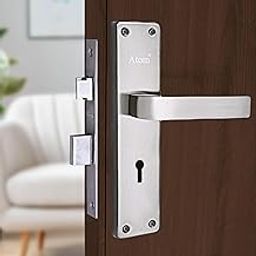 Atom Heavy Duty Mortise Door Lock for Bedroom, Living Room, Main Door, Silver Satin Finish | 3 Keys | 6 Lever Double Stage Lockset for House Hotel Office(803KY)-picture-15