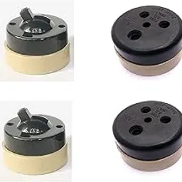 The Transparent - Combo Vintage Bakelite Light Switch & Socket with Ceramic Base- ISI Mark & BIS Certified - 16ampere, 250 volts - Switch - 2, Socket - 2-image-61