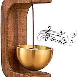 TIXID Wooden Magnetic Door Bell | Handcrafted Vintage Chime | Premium Brass Sound | Ideal for Home, Shop, Cafe & Interior Decor | Stylish Wooden Entry Bell |-image-93