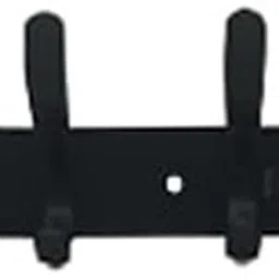 SMART SHOPHAR Stainless Steel and Aluminium Alloys Fescue Wall Hook 8 Leg Black Pack of 1 / Strong Cloth Hanger 8 pins Double/Suitable Brass Mirror Cap Chrome Polished Screws and Plastic Plugs-picture-12
