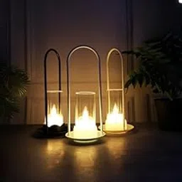 Garth LED Flameless Candles 6 Pcs – Plastic Big Wind Light Style Decorative Elegant Warm Glow Battery Operated Candle Lights for Home Décor, Diwali Decoration, Festivals, Parties, Weddings & Gifting-image-0