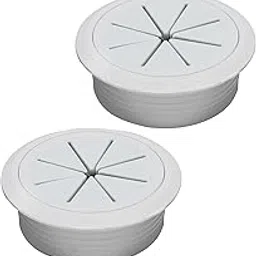 Desk Grommet 2.4 Inch (60 mm), Desk Hole Cover for Cables Grey, Cable Grommet ABS Plastic, Desk Hole Grommet for Office and Home Table Cable, Detachable & Flexible Cable Cord Organizer-2 Pcs-image-41