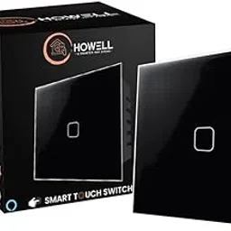 HOWELL 1 Gang Wi-Fi Smart 24 Amp Touch Switch with 2 Year Warranty (Pack of 1) | No Hub Required | Compatible with Alexa, Google Assistant and Siri (Black)-image-30