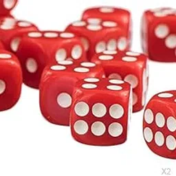 ATORSE Toy 50 x 12mm Opaque Six Sided Spot Dice Games D6 D&D RPG Red-Toys & Hobbies-Games-Board & Traditional Games-Contemporary Manufacture-image-73