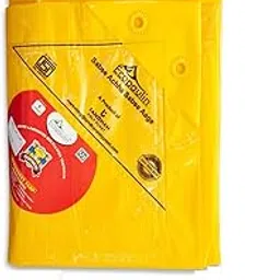 Tandhan Ecopaulin Cross Laminated Multilayer Eco-Friendly Tarpaulin Sheet Waterproof Tirpal Heavy Duty 6 X 6 Ft Poly Tadpatri - Multipurpose 120 GSM Plastic Cover Tharpai, Thadika, Tarp (Yellow)-image-52