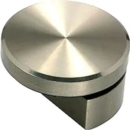 RISEOM 8mm Steel Half Round Mirror Holder Bracket Silver Pack of 10-picture-54