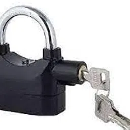 GION Impex Electronic Alarm Padlock Metal Lock Anti Theft System with Burglar Smart Alarm Siren Motion Sensor Secure for Home Door gate Cycle Shop Bike Office Shutter (Black)-picture-17