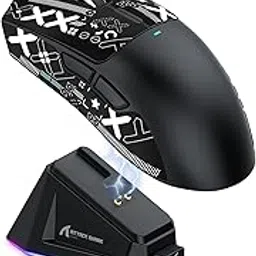 ATTACK SHARK X11 Gaming Mouse with Magnetic Charging Dock, PixArt PAW3311 Gaming Sensor, BT/2.4G Wireless/Wired Gaming Mouse with Mouse Grip Tape, 22000DPI Gamer Mice for Win11/Xbox/PS/Mac (Black)-image-56