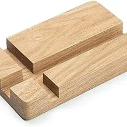 Wooden Cable Organizer Magnetic Cord Holder for Desk, Nightstand & Workstation Natural Oak Wire Management Clip (Mobile Holder)-picture-11